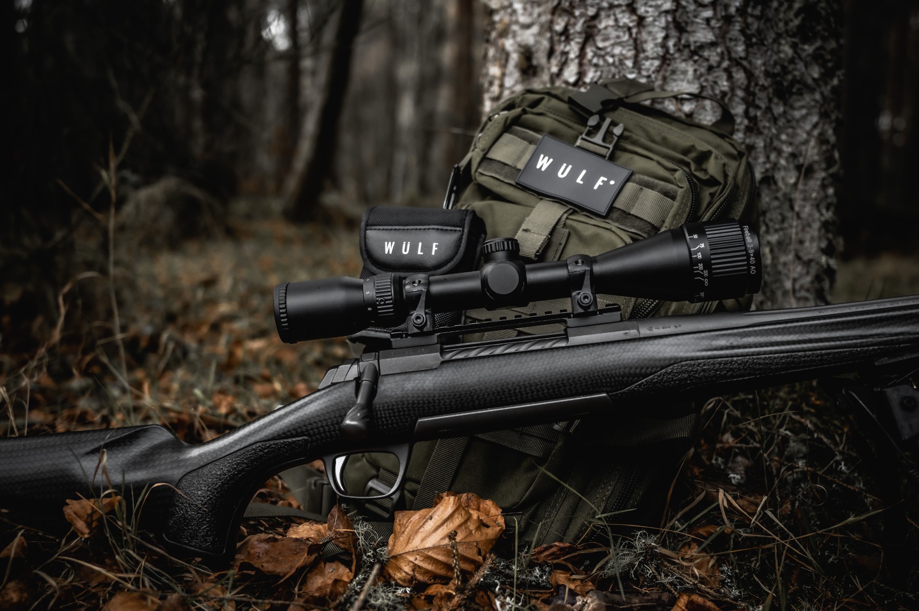 (NEW) WULF Fireball 3-9x40 Adjustable Objective 10 Yard Minimum Half Mil-Dot Reticle Rifle Scope w/ Free Dovetail Mounts