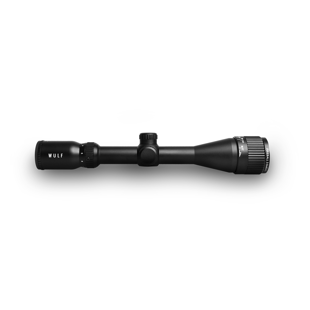 (NEW) WULF Fireball 3-9x40 Adjustable Objective 10 Yard Minimum Half Mil-Dot Reticle Rifle Scope