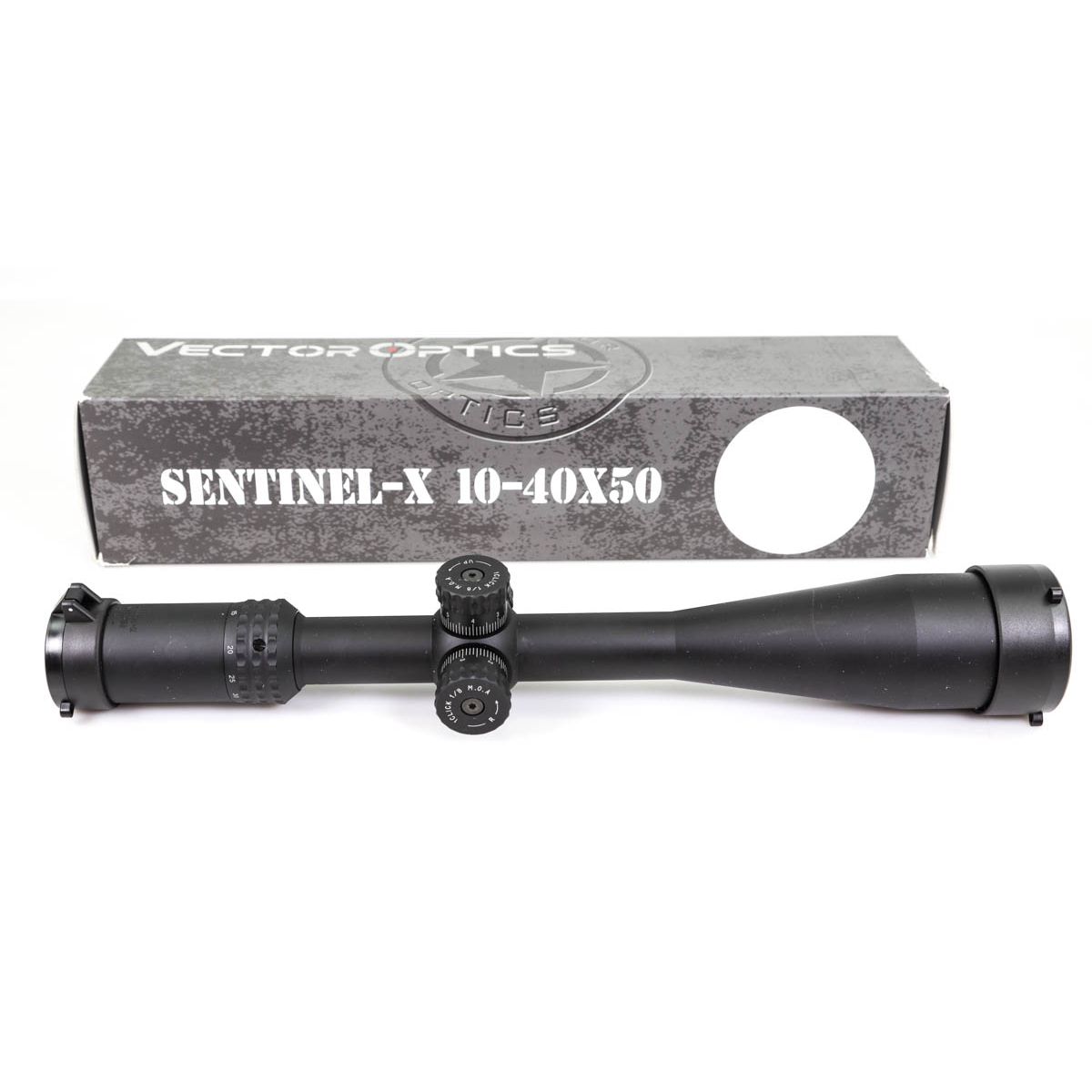Ex-Demo Vector Sentinel-X 10-40x50 SFP COM-25M 1/8 MOA Side Focus Target Scope - EXDEM-0196