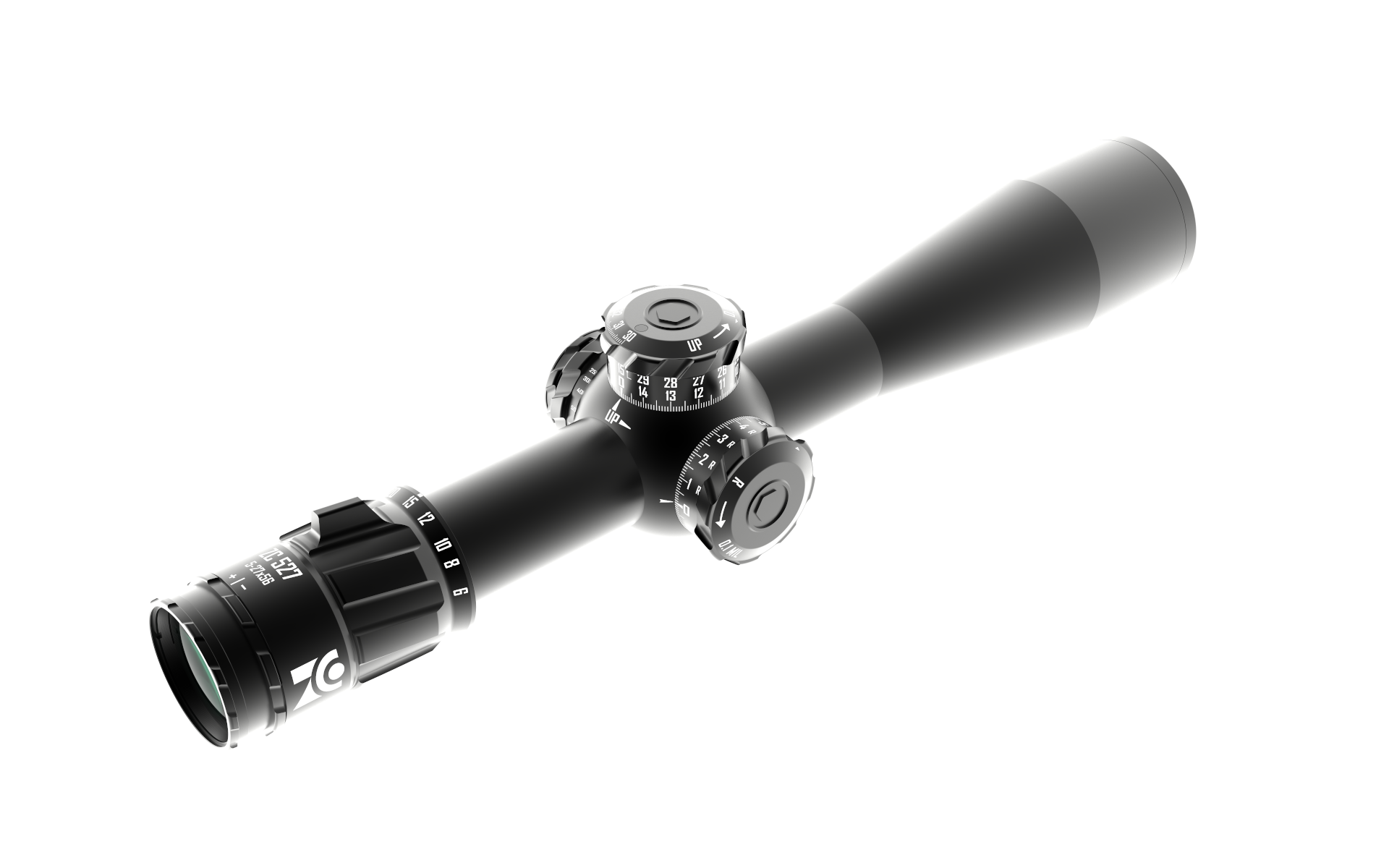 Zero Compromise Optic (ZCO) ZC527 5-27X56 FFP Illuminated 0.1 MIL MPCT3X Rifle Scope (+ZCO 2pc Rings)