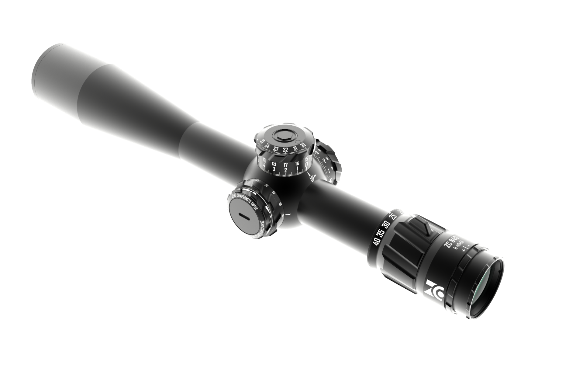Zero Compromise Optic 8-40x56 FFP Illuminated MPCT1 0.1 Mils CCW Rifle Scope (+ZCO 2pc Rings)