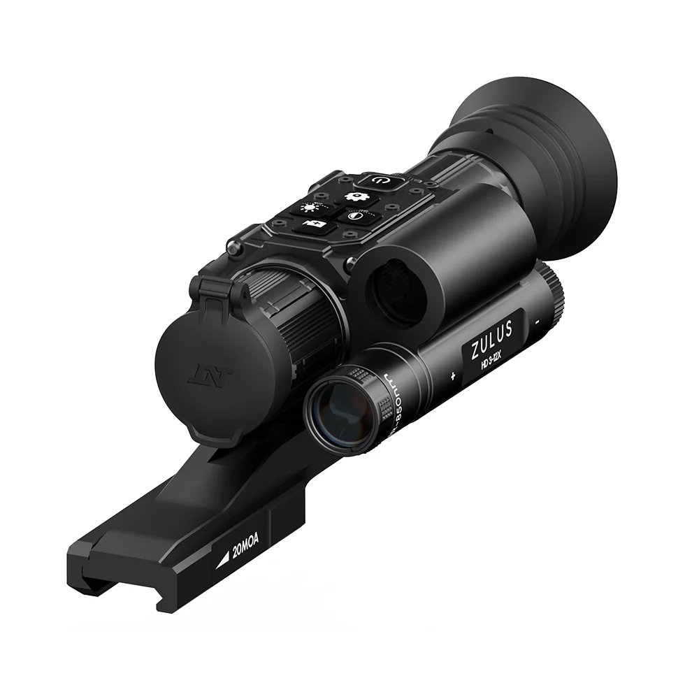 DNT Optics ZULUS HD 3-12X Digital Night Vision Scope With LRF And Ballistic Calculator (Includes PM20L Picatinny Rail)